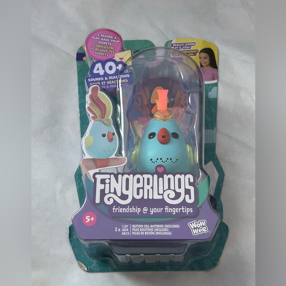 Fingerlings Wow Wee Toys Bird Lionel 40 Sounds & Reactions NIP Easter Gift